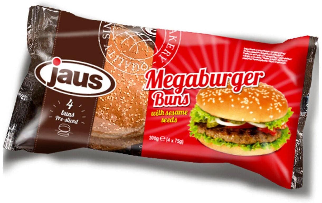Mega Burger Buns geschnitten 4 Stück