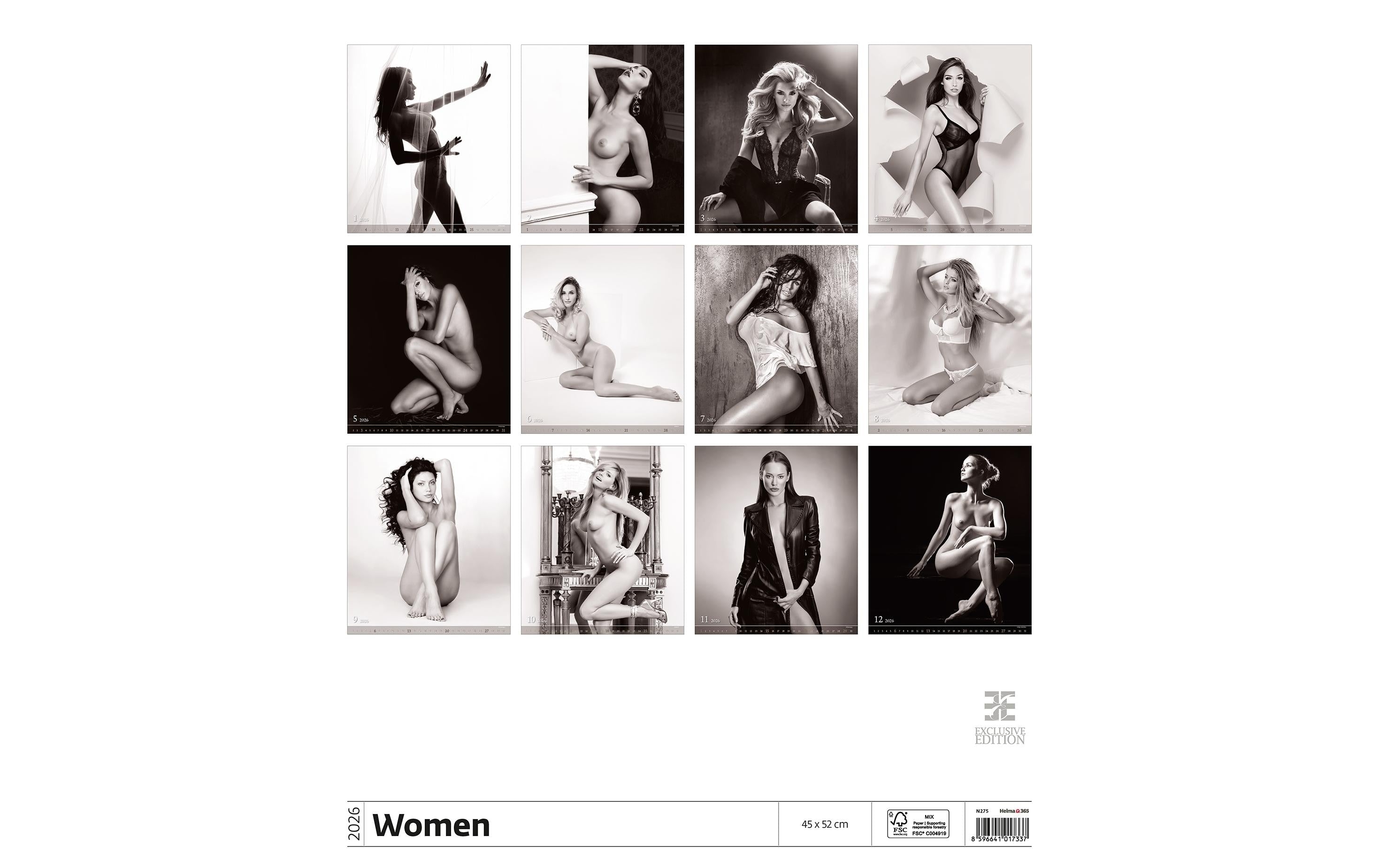 Erotic Bildkalender Women 2026 45 x 52 cm