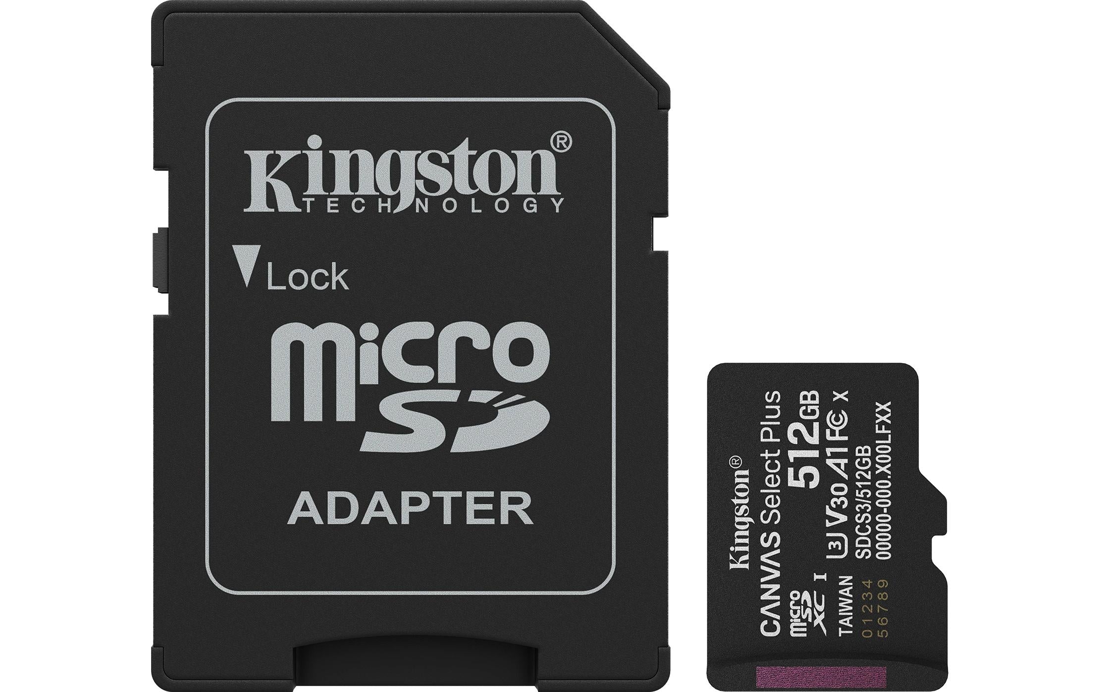 Canvas Select Plus microSDXC Card 512GB G3 A1, lesen 150MB/s, schreiben 85MB/s