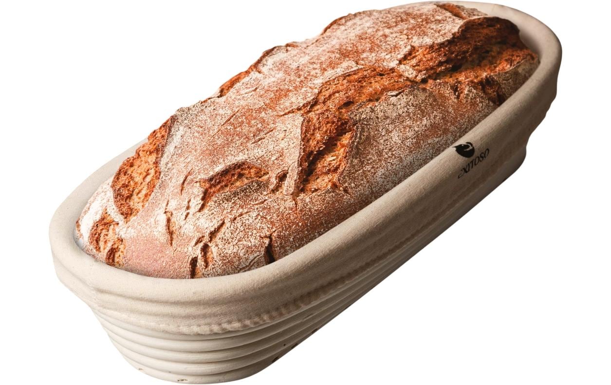 Exitoso Gärkörbchen Brot Garkorb Ø35x15cm Ø35x15cm, Peddigrohr, 1Kg Teig,