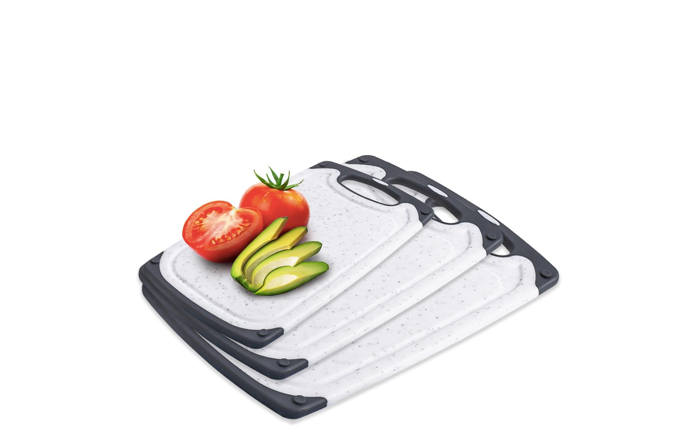 Exitoso Schneidebrett 3er Set Marmor-Optik Weiss