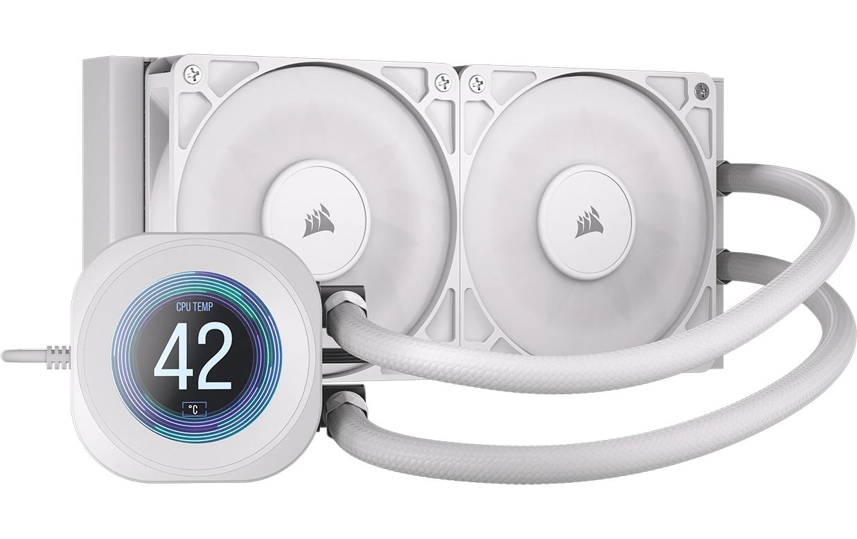 Wasserkühler Cor Nautilus 240 LCD 240mm, Weiss