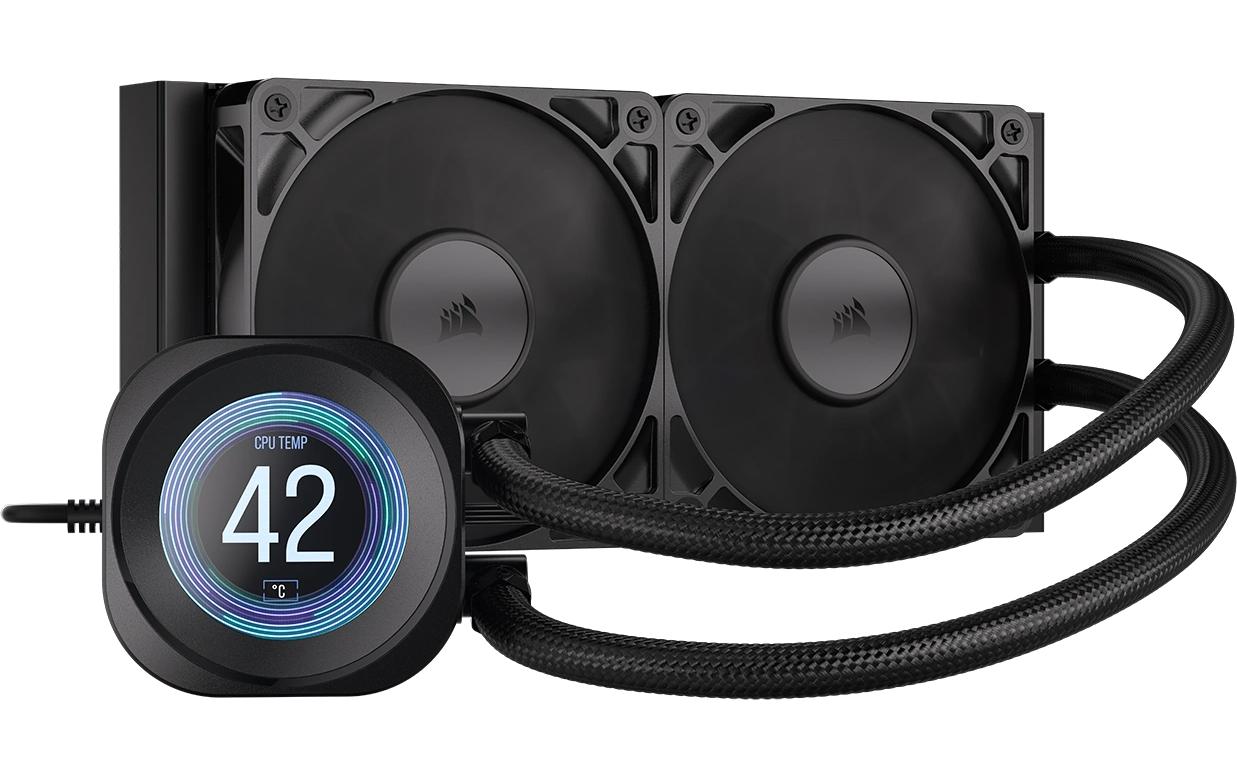 Wasserkühler Cor Nautilus 240 LCD 240mm. Schwarz