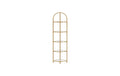 Vasagle Regal Gold mit 5 Glasablagen 29.5x29.5x163.2 cm, Eisen, Glas