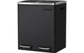 Songmics Treteimer 2x15 Liter, Schwarz 30 Liter, 41x36x47 cm, Stahl, Kunststoff