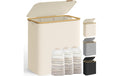 Songmics, Wäschekorb 150 l, Beige 60x38.5x70.5 cm (LxBxH), Traglast 20kg