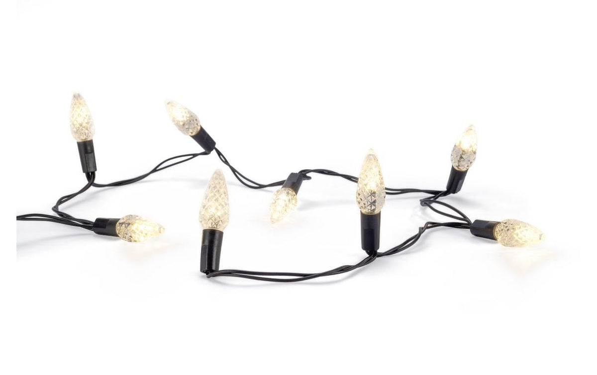 STT LED Licherkette Battery Cones 40LED ww, exkl. 3x AA, Timer 6/18
