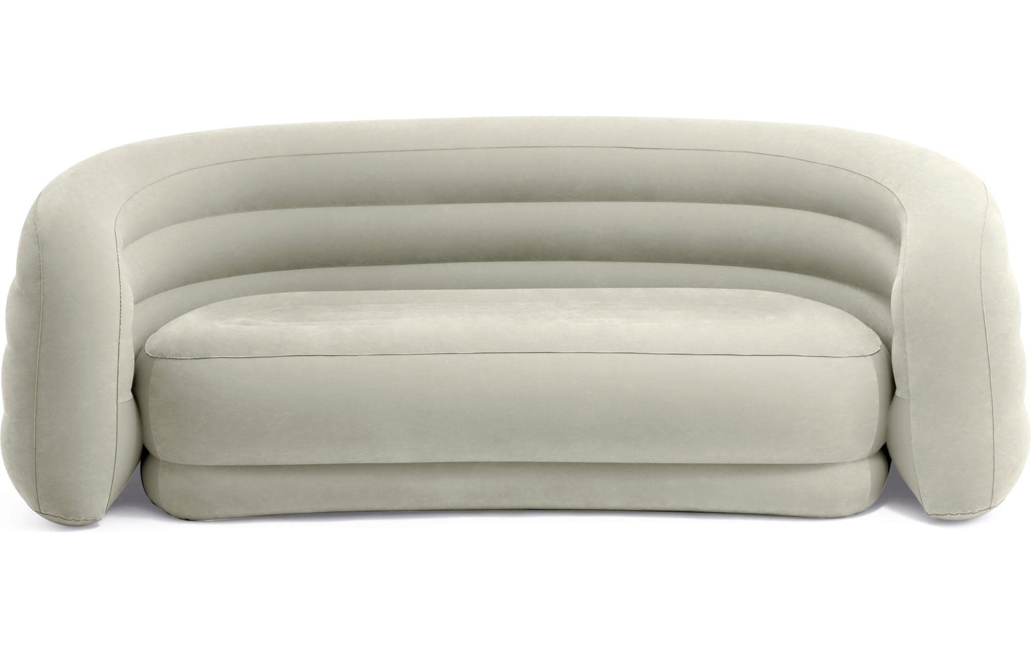 Intex Sofa geschwungen Olive-Beige 229x109x81 cm (BxHxT)