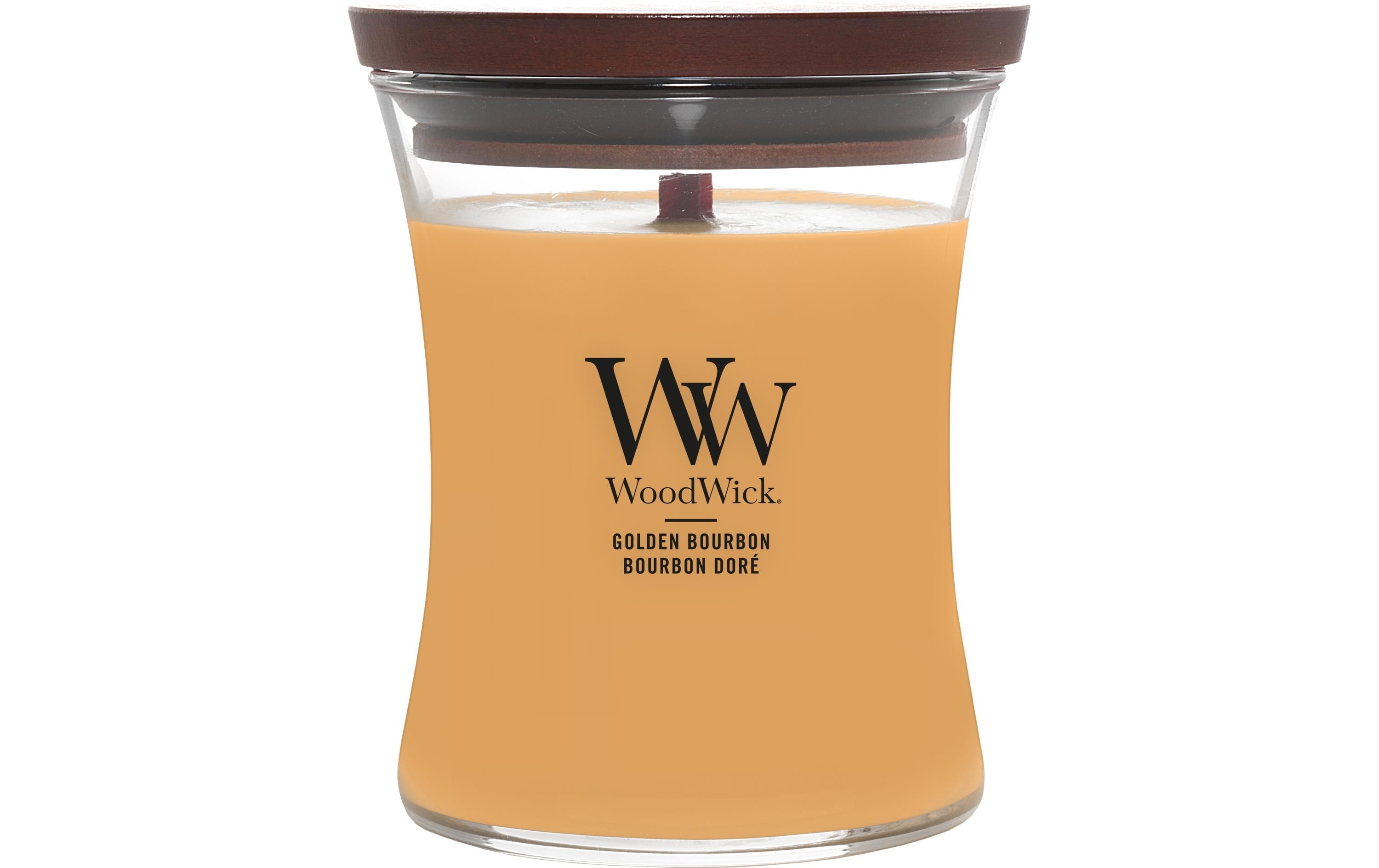 Woodwick Duftkerze Golden Bourbon Medium Jar