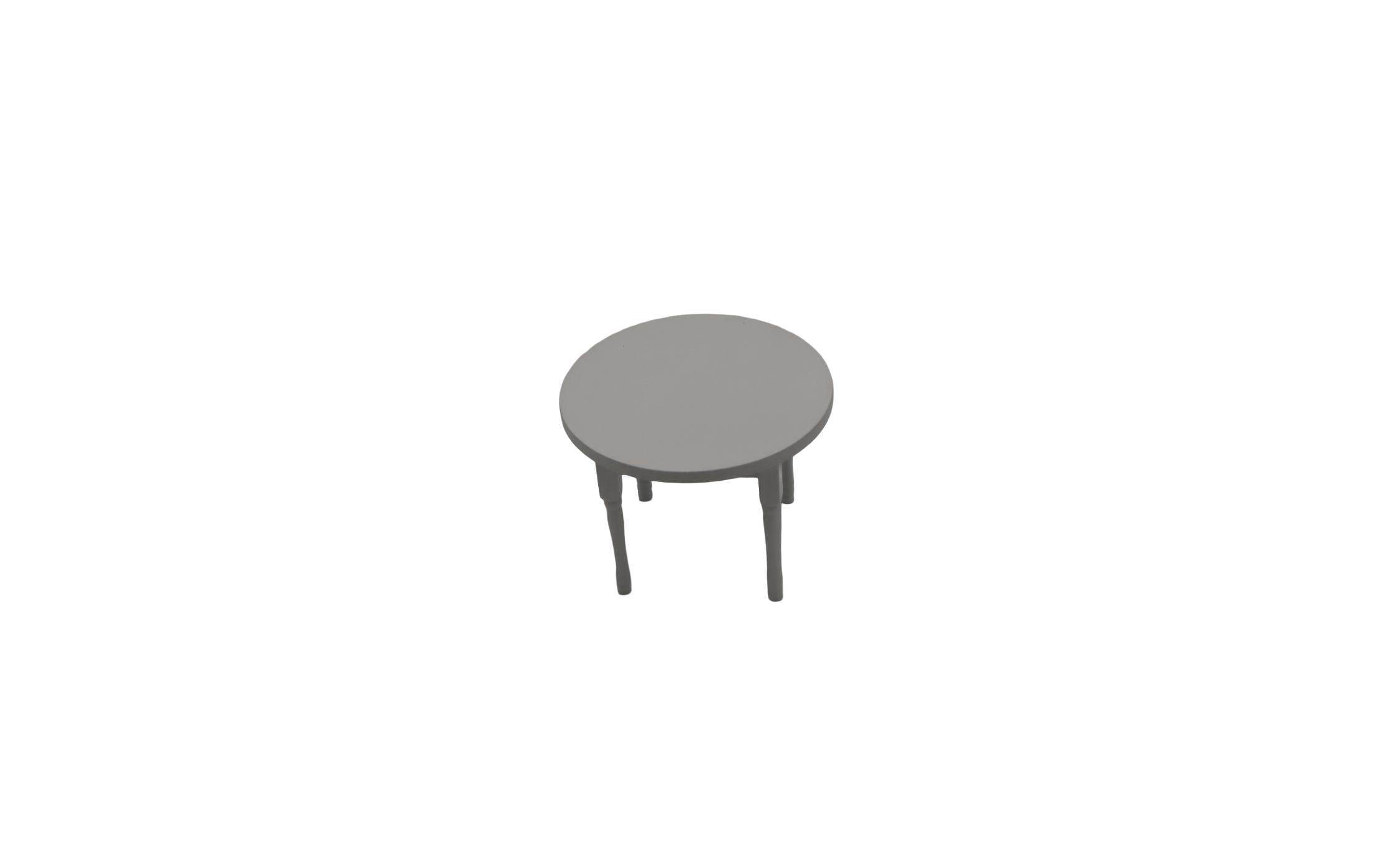 Bottsa Mini-Figur Tisch rund, weiss 8,5cm x 6cm