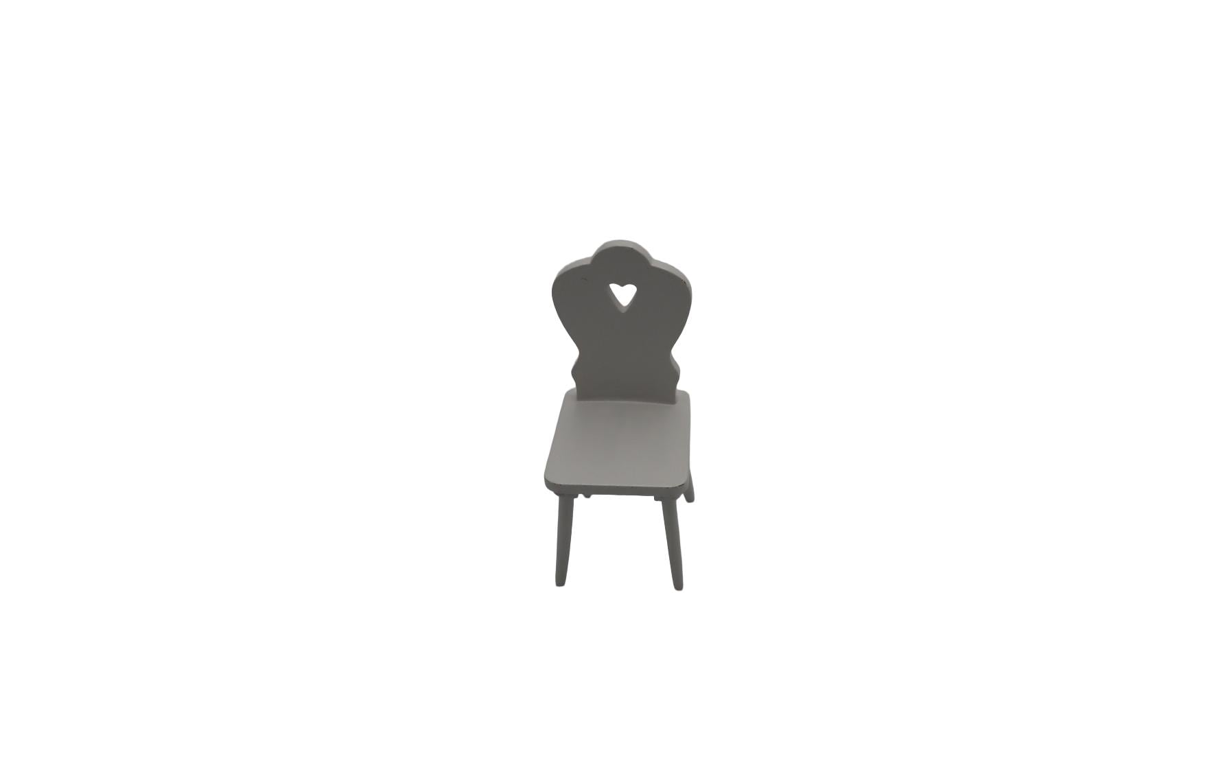 Bottsa Mini-Figur Stuhl mit Herz weiss 8cm