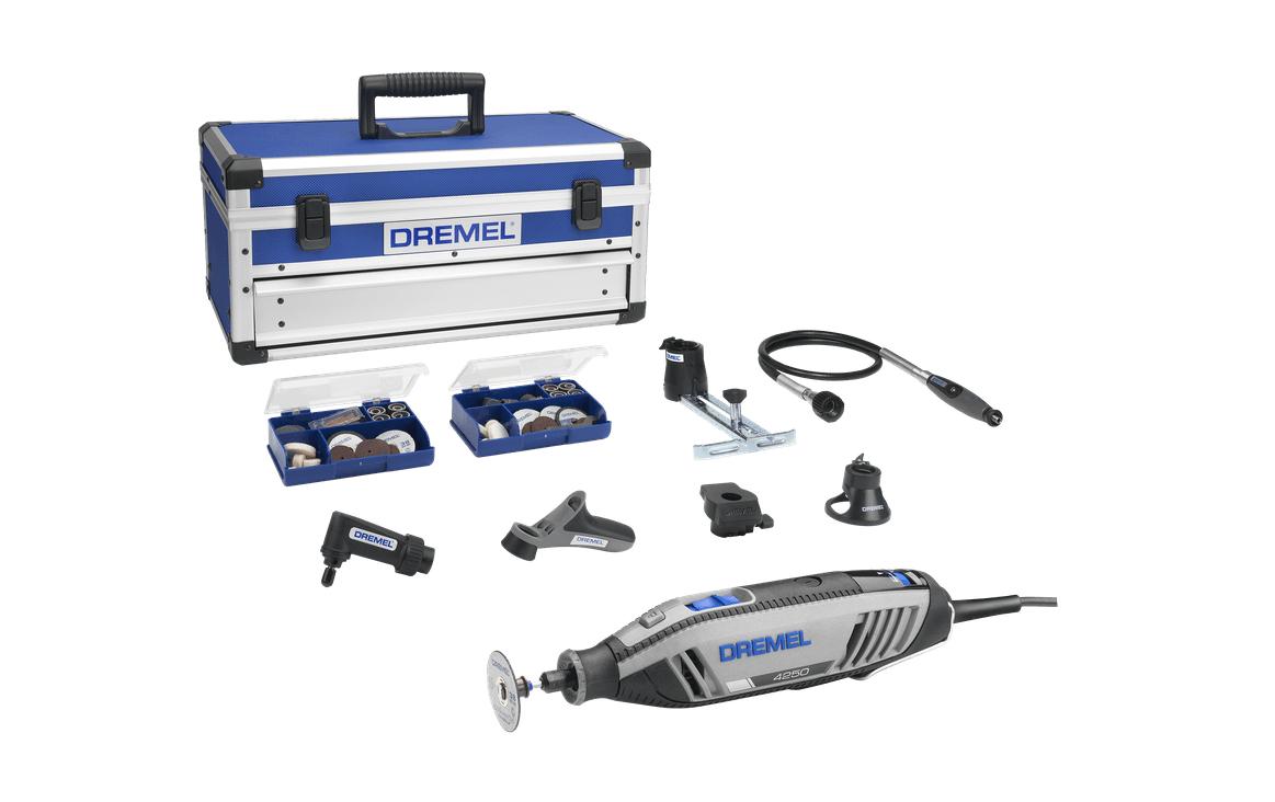 DREMEL 4250, kabelgebundenes Multitool, 128 Zubehöre, 6 Vorsatzgeräte