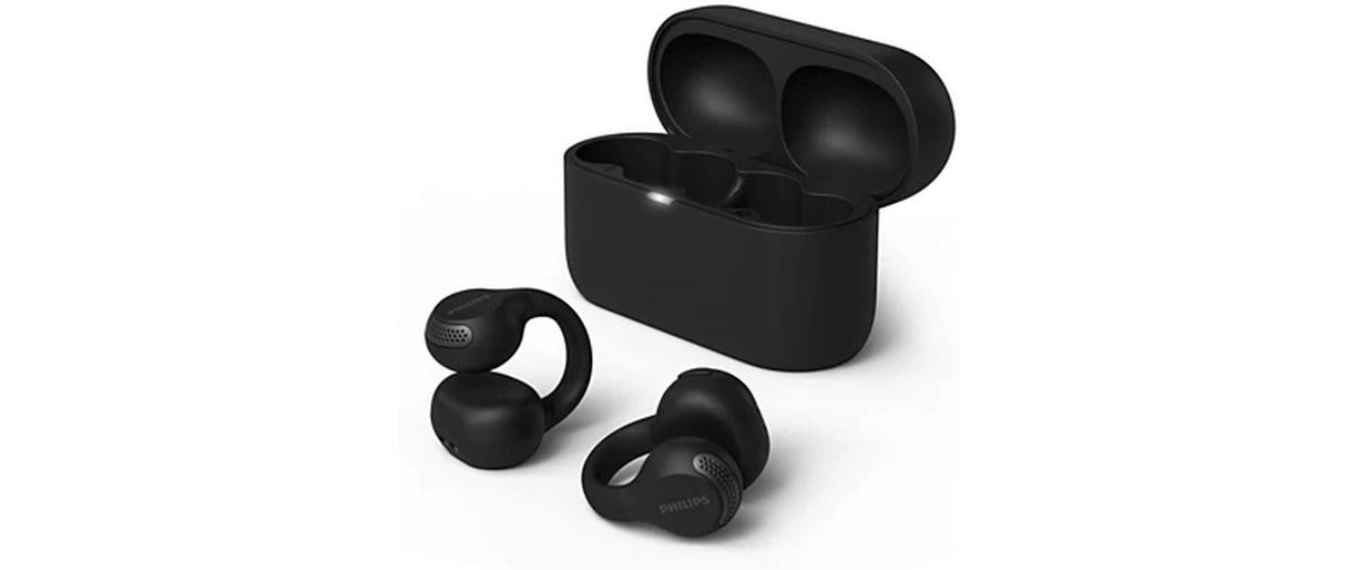 Philips TAQ2000BK/00, Open Ear TW In-Ear schwarz, bis 28h Akku