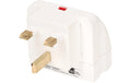 Reiseadapter England / Typ 13 3-polig weiss 3-Pol weiss, max. 16 A