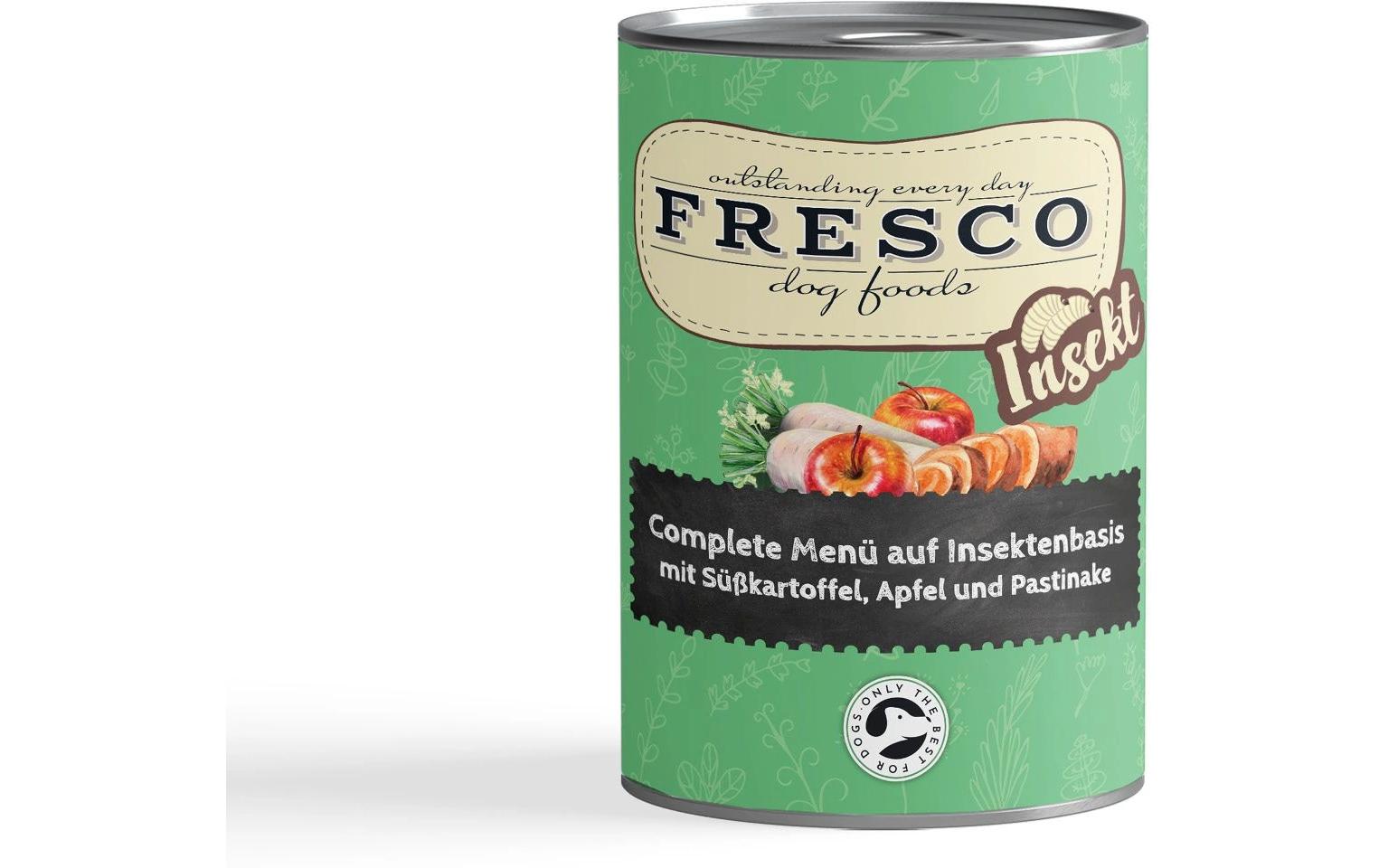 Fresco Nassfutter Complete Plus Insekten Süsskartoffel, Pastinake, Apfel 400g