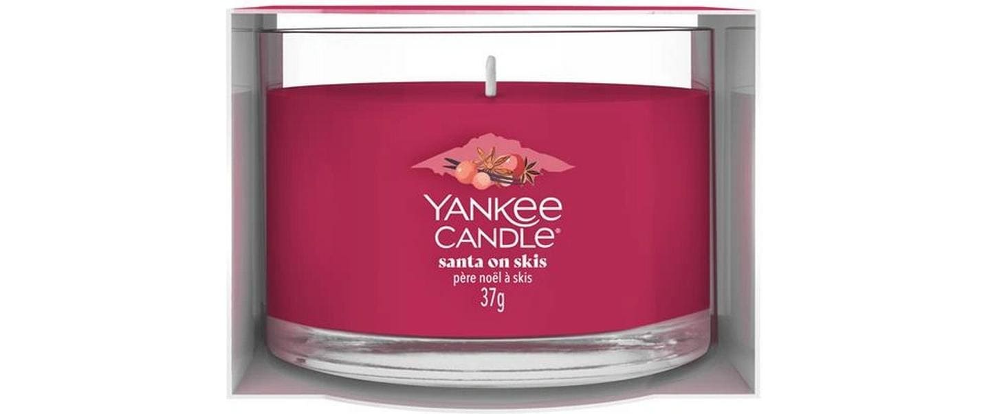 Yankee Candle  Santa on Skis Filled Votive