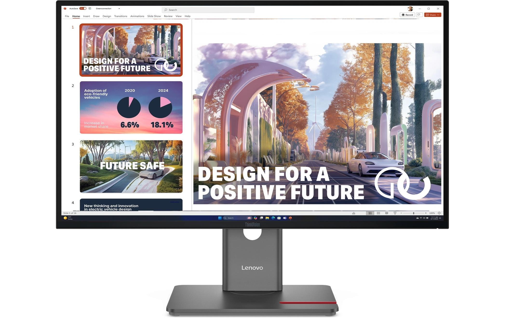 Lenovo TV P27qd-40, 27", 16:9, 2560x1440 IPS, HDMI, DP, DP out, USB-C
