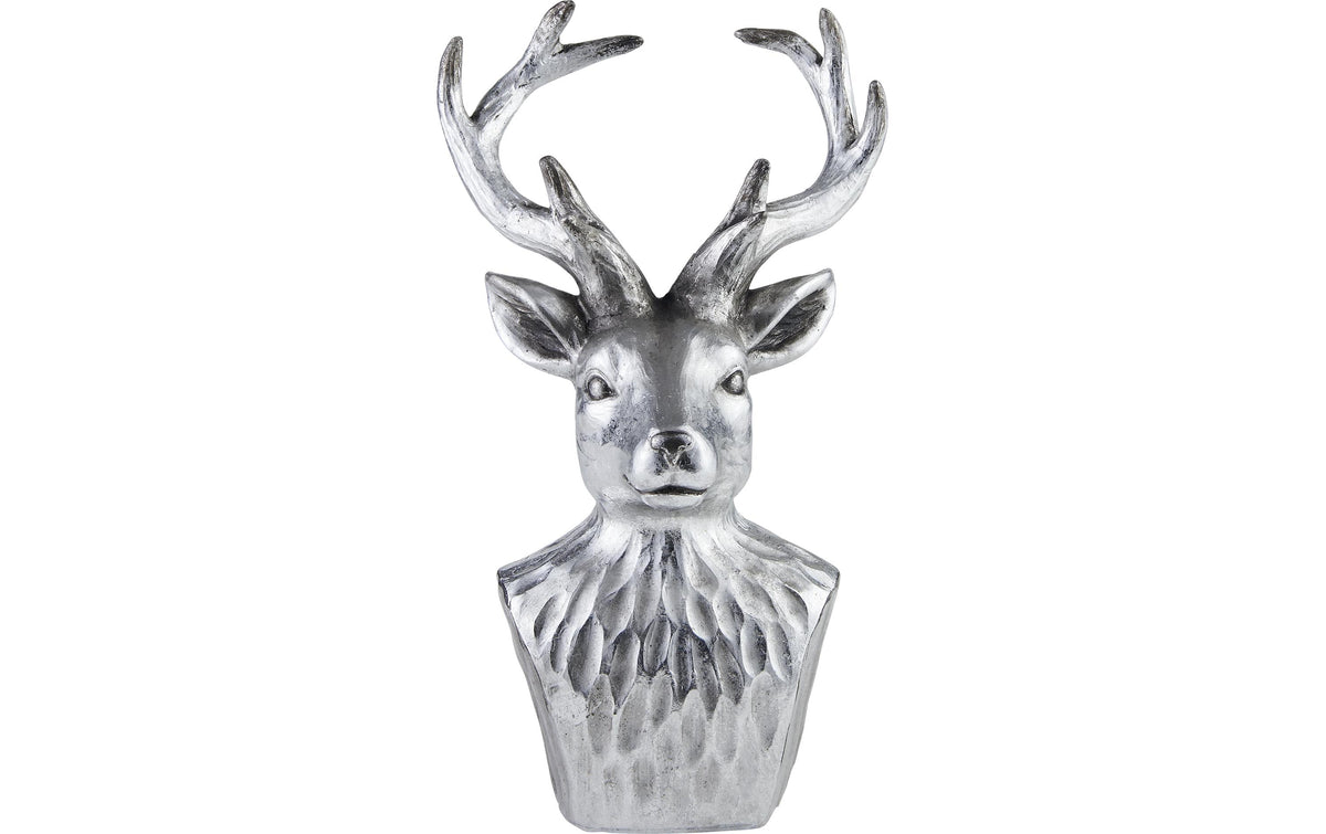 Eglo Aufsteller Hirsch Lamlash Polyresin, L 190, B 150, H 335, Silber