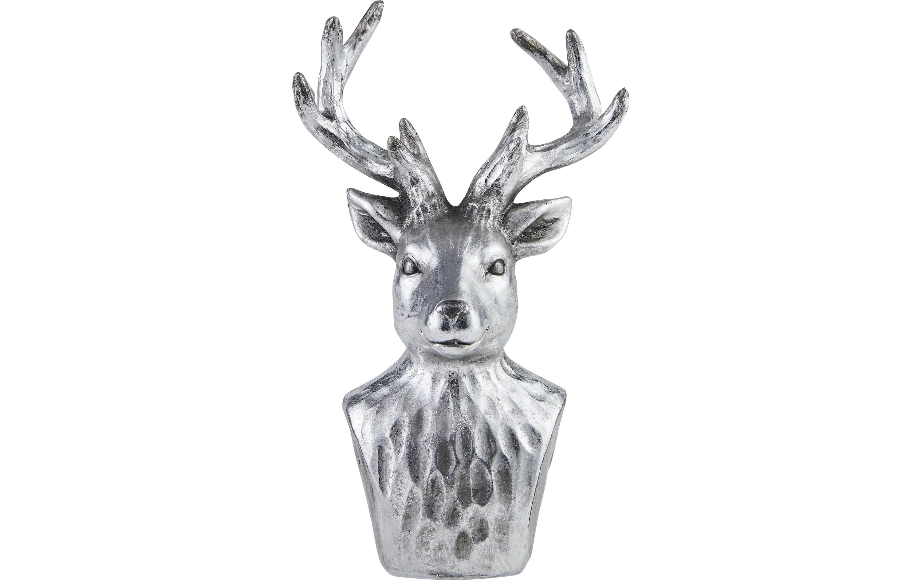 Eglo Aufsteller Hirsch Lamlash Polyresin, L 150, B 105, H 235, Silber