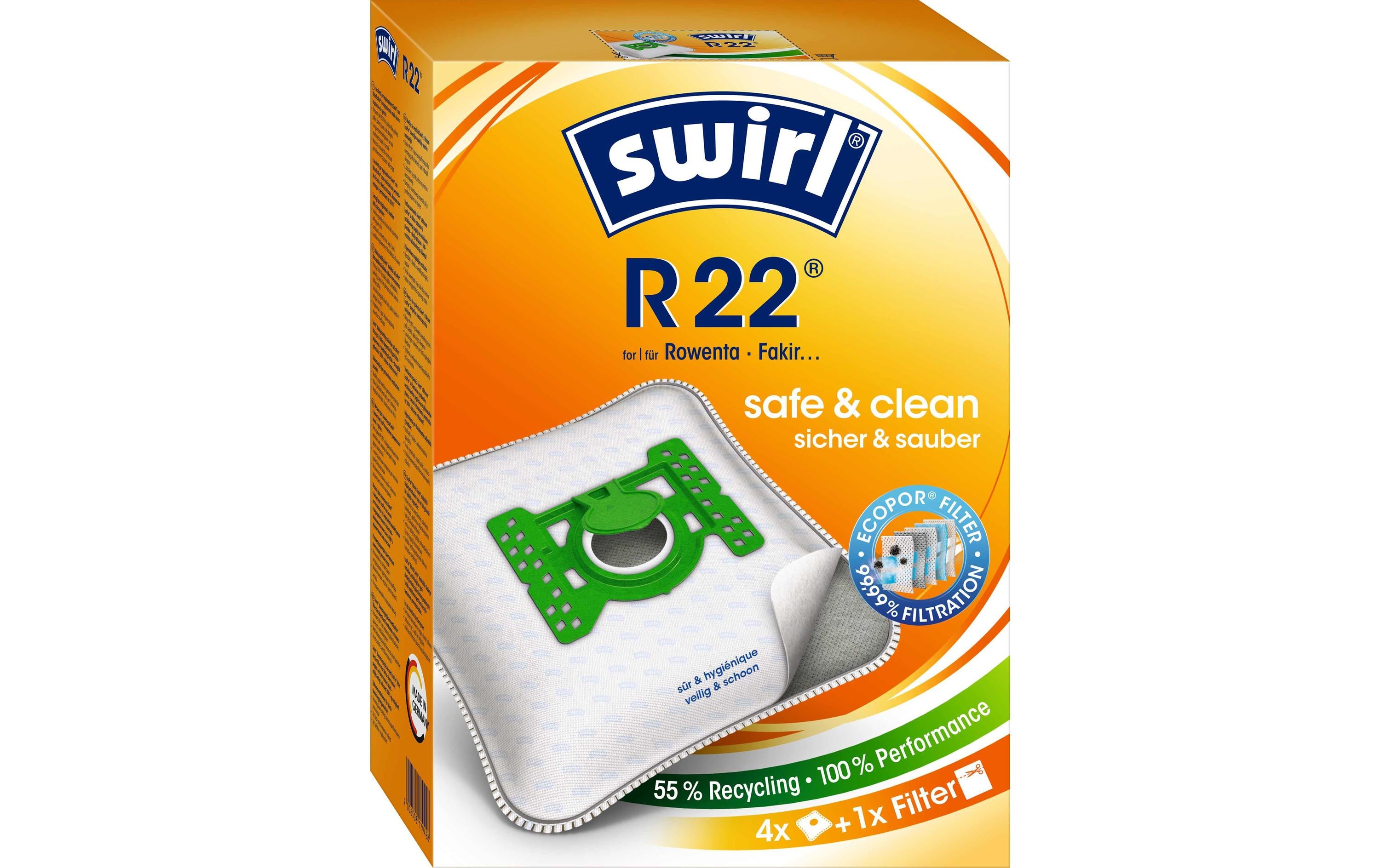 Swirl Staubfilterbeutel R 22 4 Stück AirSpace Technology