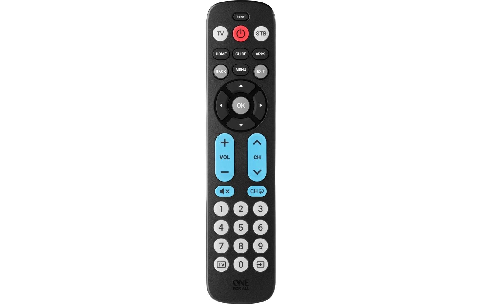 One for All Universal Remote URC 6821 2 Geräte, Lernfunktion, Simple Audio