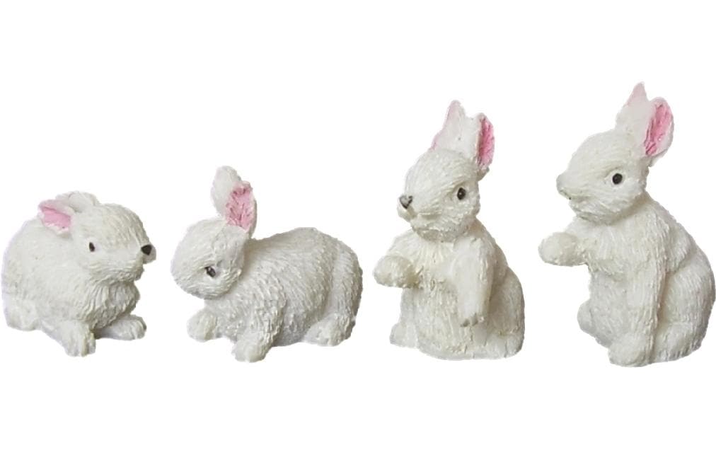 Bottsa Mini-Figur Zwerg-Hasen weiss 2cm, 2 Stk