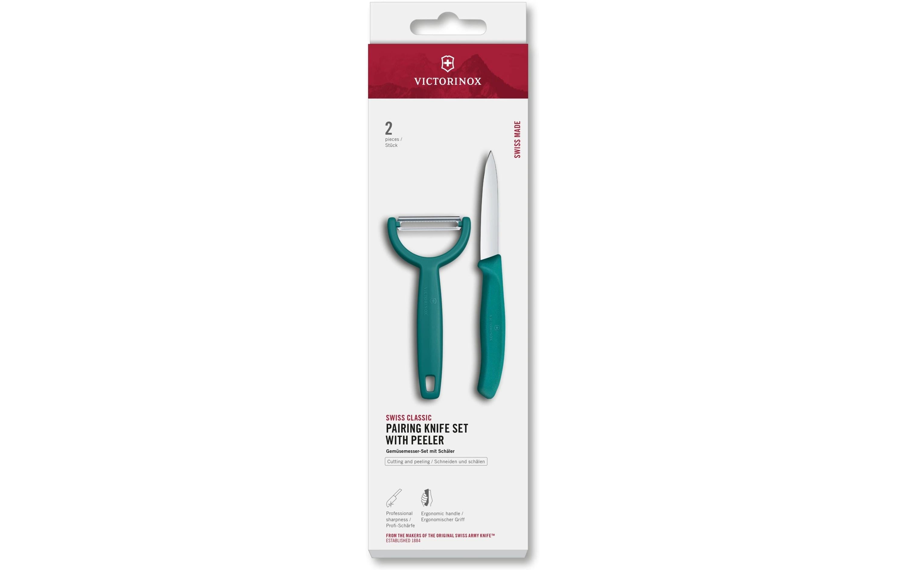 Victorinox Classic Gemüsemesser Set grün Set 2tlg, Schäler + Gemüsemesser