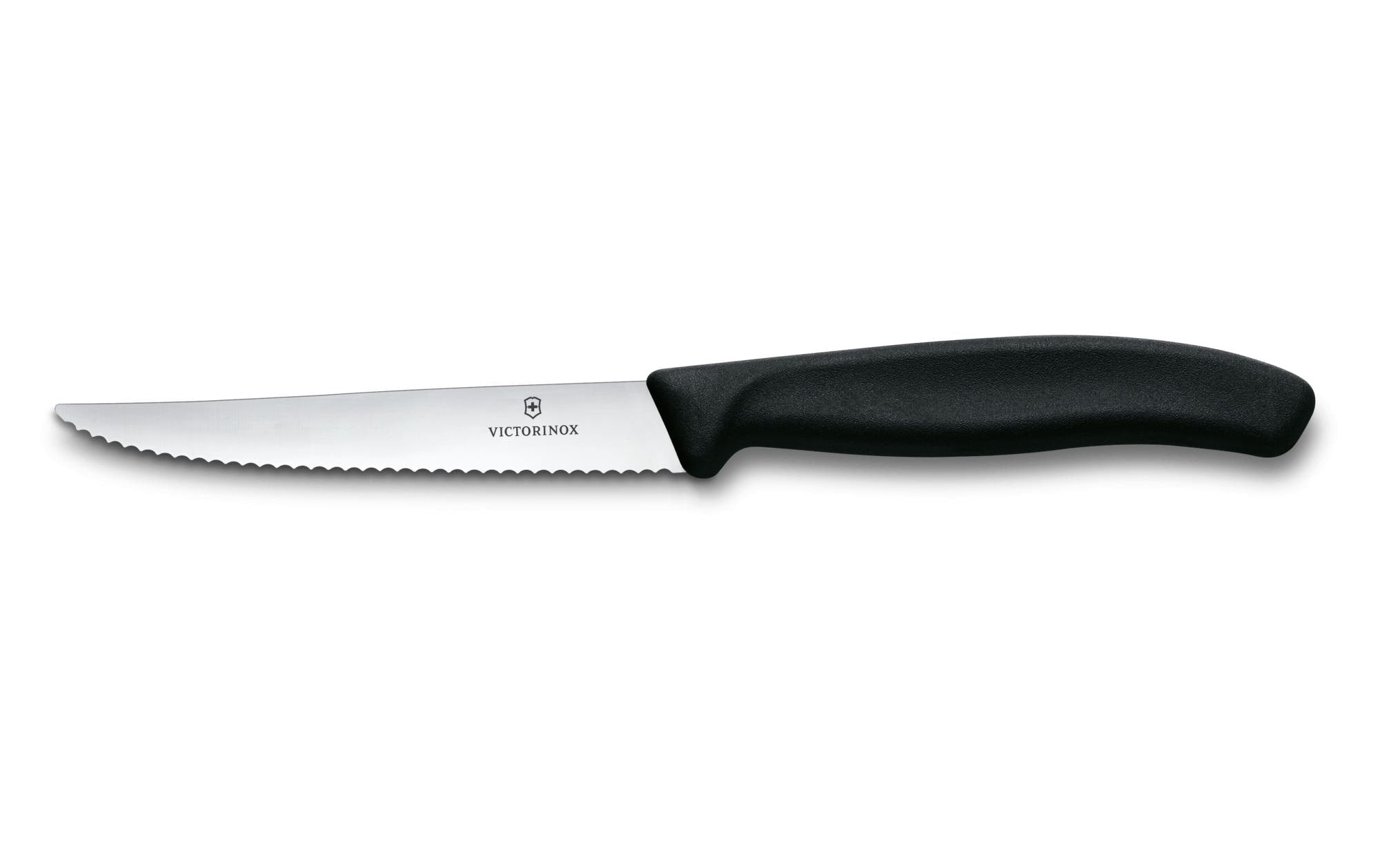 Victorinox Classic Steak/Pizzamesser schw. 11cm, Wellenschliff
