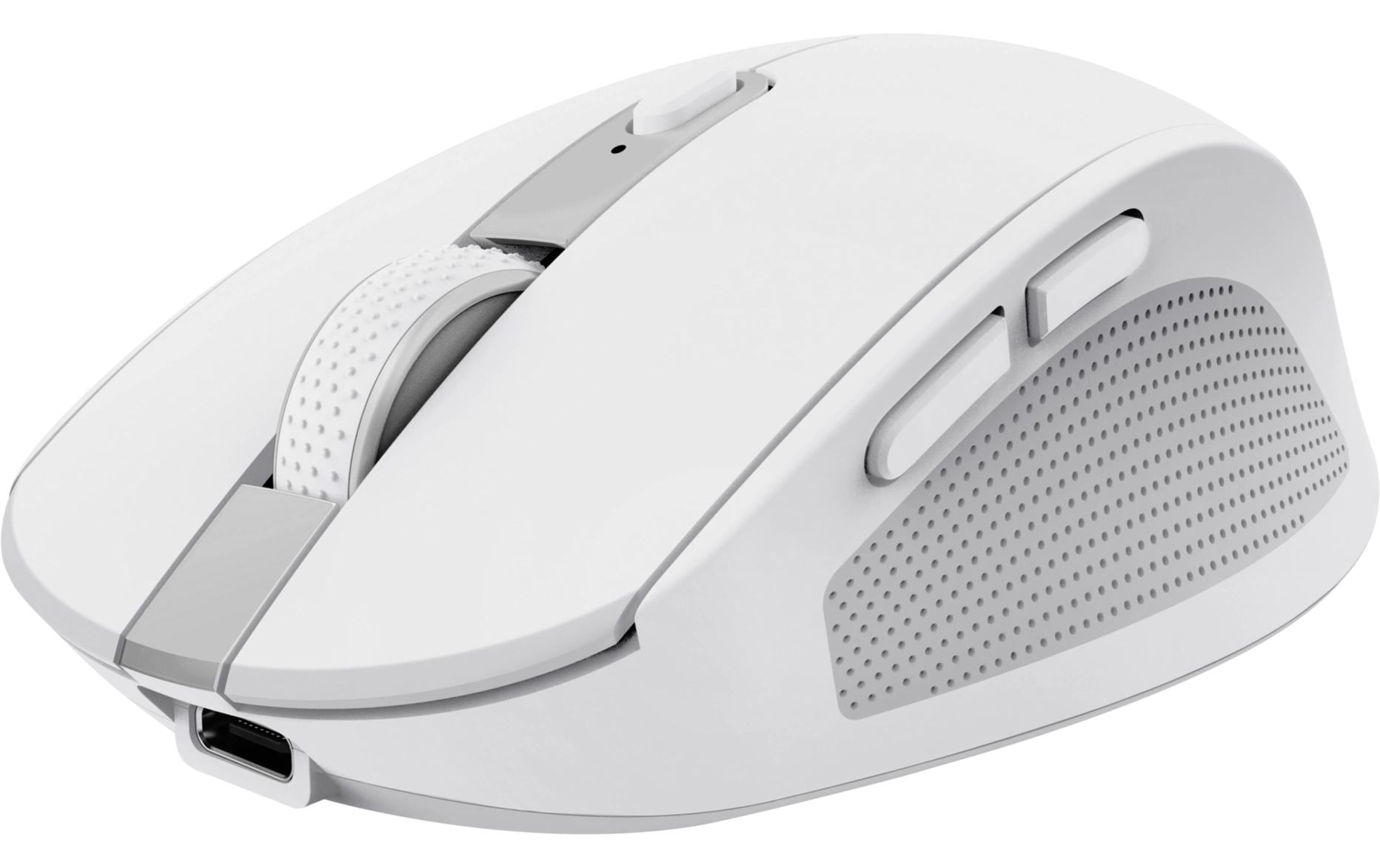 Trust Maus Ozaa Multiconnect weiss USB 2.4 Ghz, Bluetooth