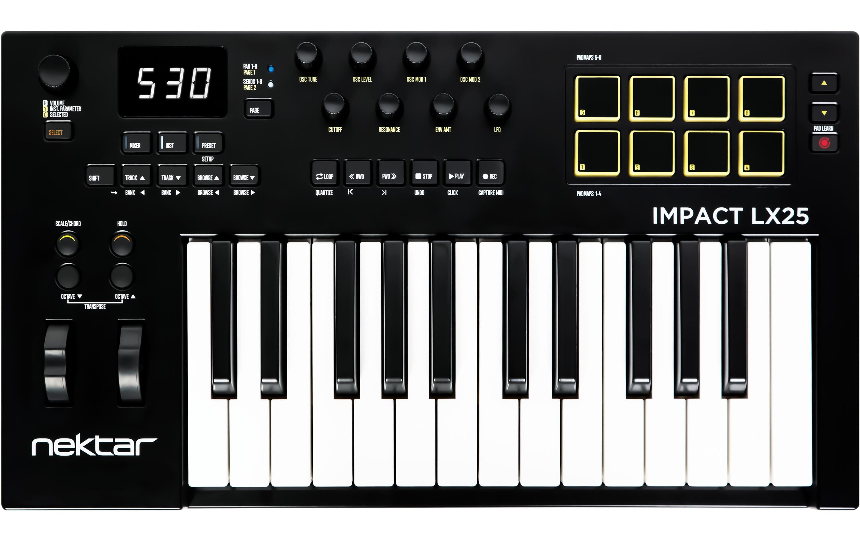nektar Impact LX25 MK3 mit 25 anschlagdynamischen Tasten