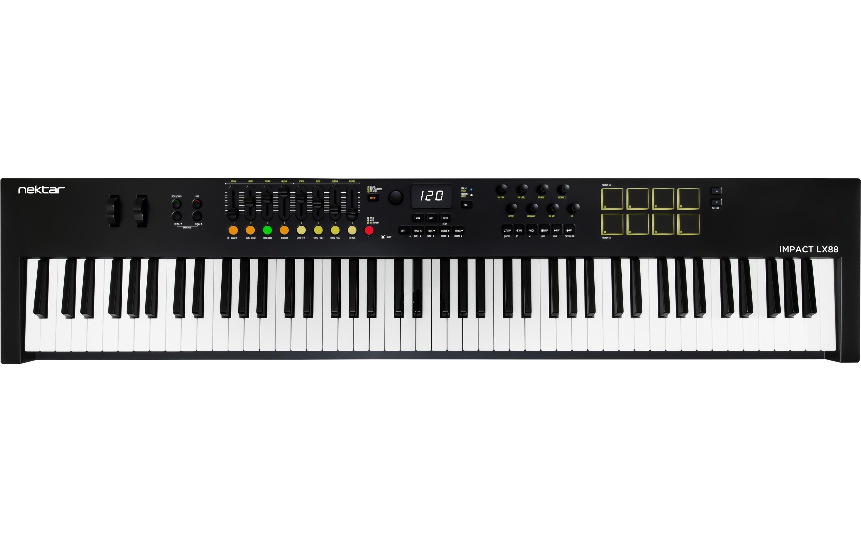 nektar Impact LX88 MK3 mit 88 anschlagdynamischen Tasten