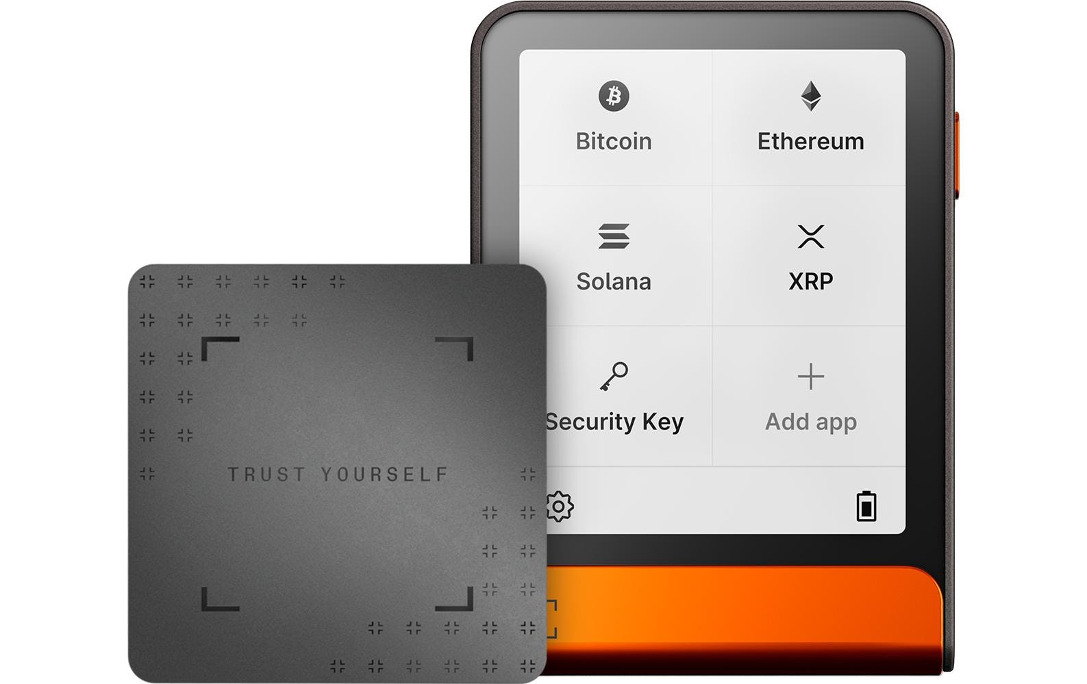 Ledger Flex Orange inkl. Recovery Key Krypto-Wallet mit Recovery Key
