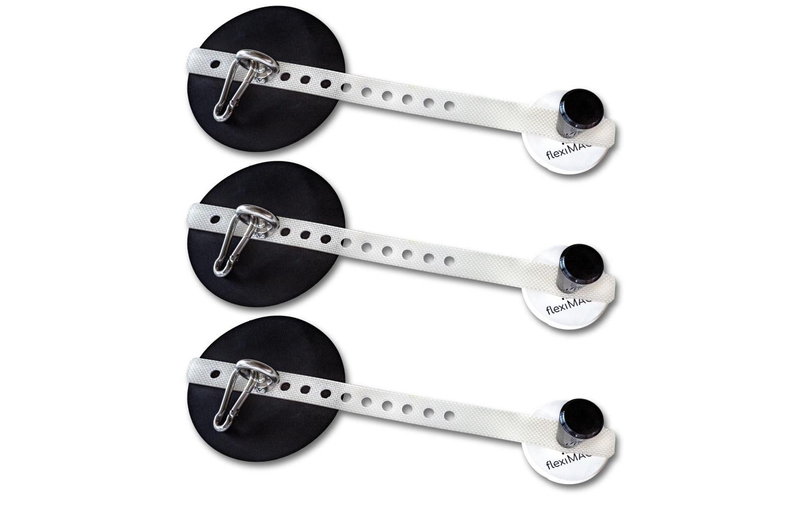 Magnetbefestigung für Sonnensegel - 3 Set 2 Stück, weiss