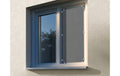 Gardinia Screen-Hitzeschutz Outdoor 40x80cm Grau, Polyester, PVC, ohne Bohren&Schrauben