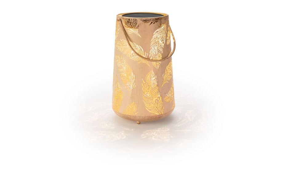 STT Solar Antic Lantern Feather, sand 1LED ww, 32.5x20cm