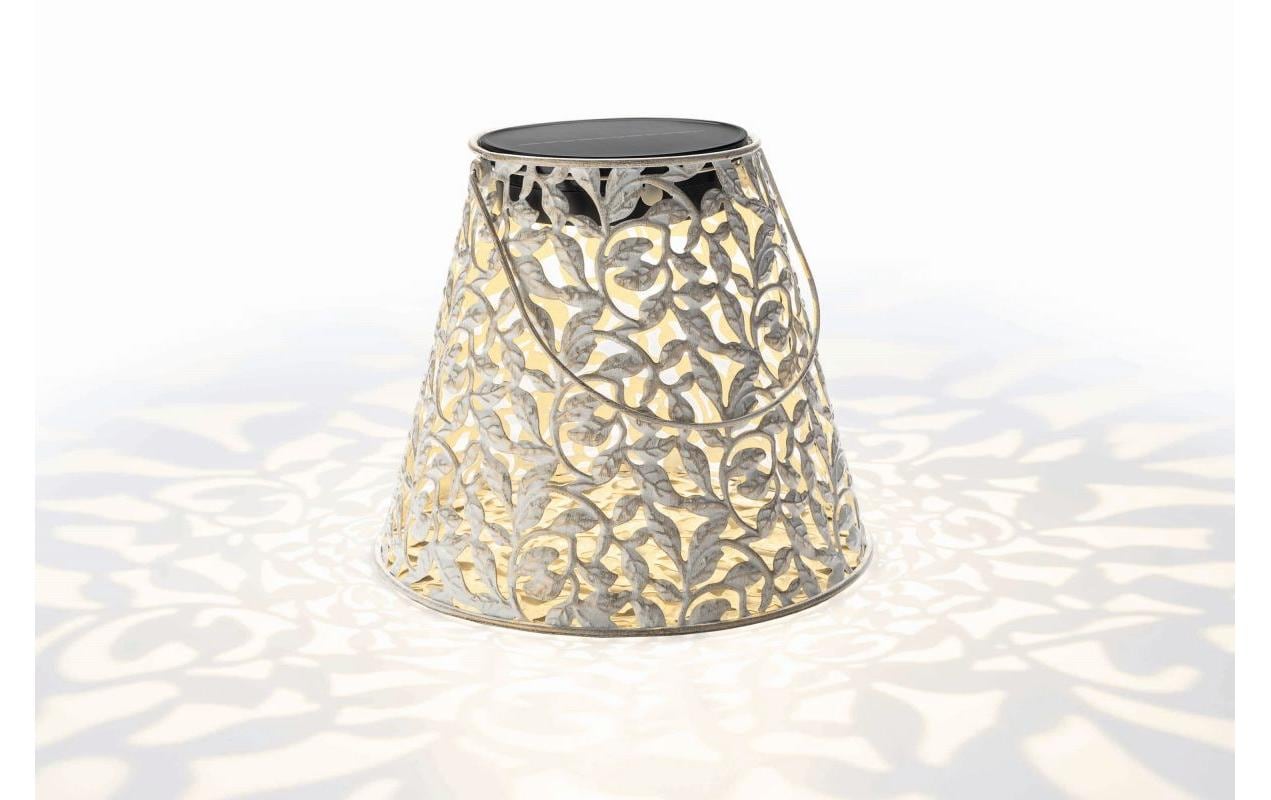 STT Solar Antic Lantern Rosy weiss 1LED ww, 26x21cm