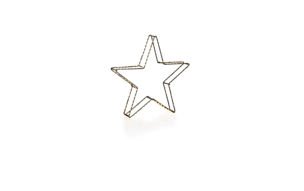 STT LED Dekoration 3D Star Nero 38cm 180LED sww, D38cm, black