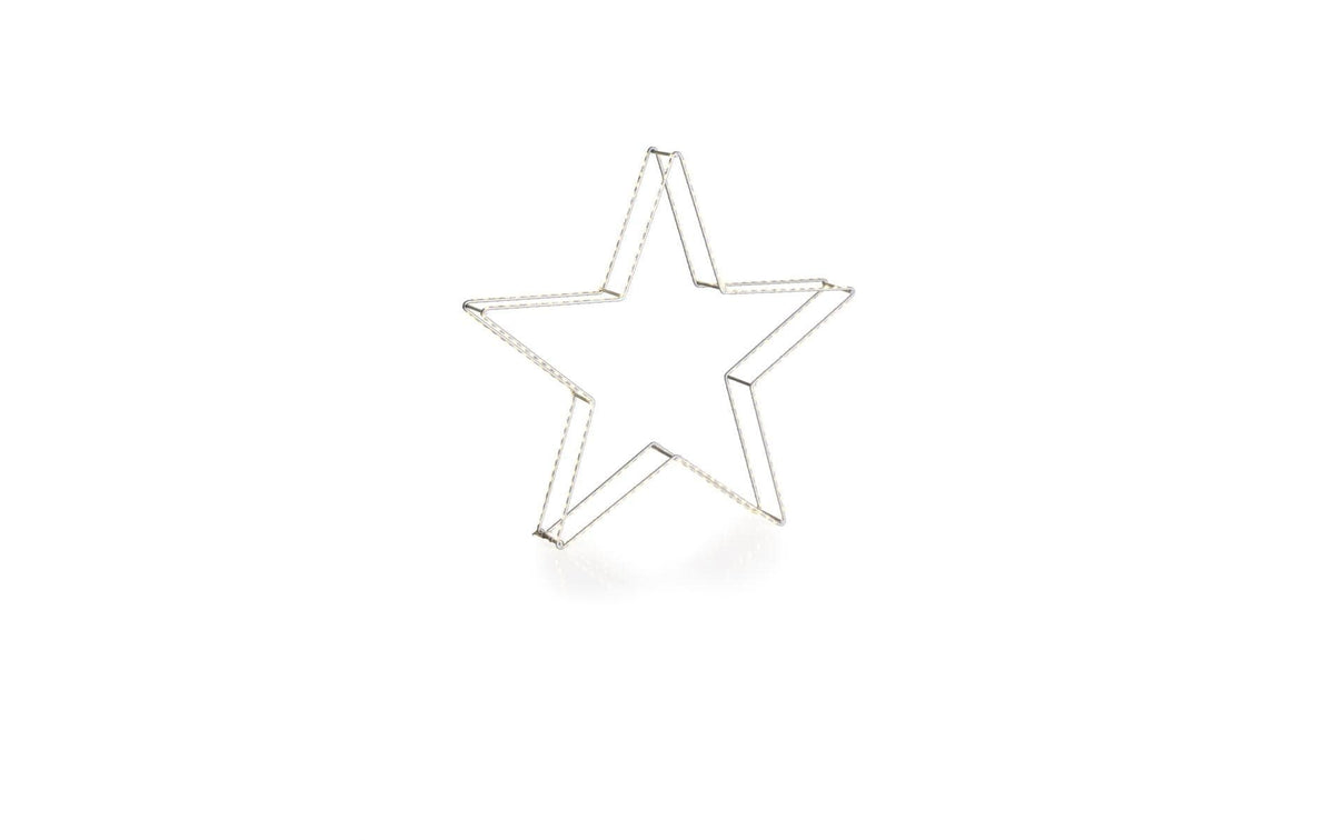 STT LED Dekoration 3D Star Argento 58cm 280LED ww, D58cm, silver
