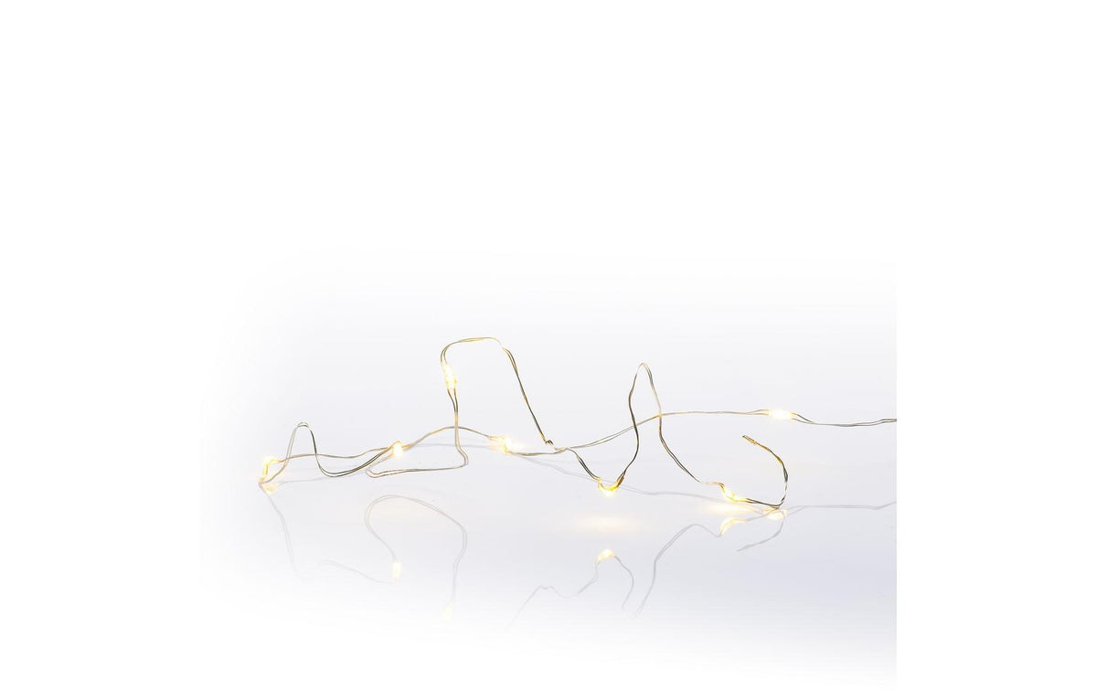 STT Lichterkette LED Batterie light 20 2m, 20 LED warmweiss, Batteriebetrieben