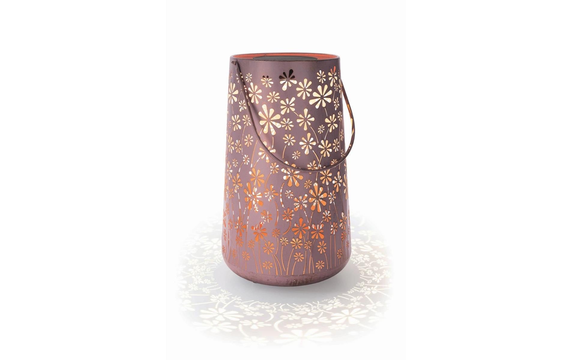 STT Solar Antic Lantern Daisy 1 LED ww, 32.5x20cm, old rose