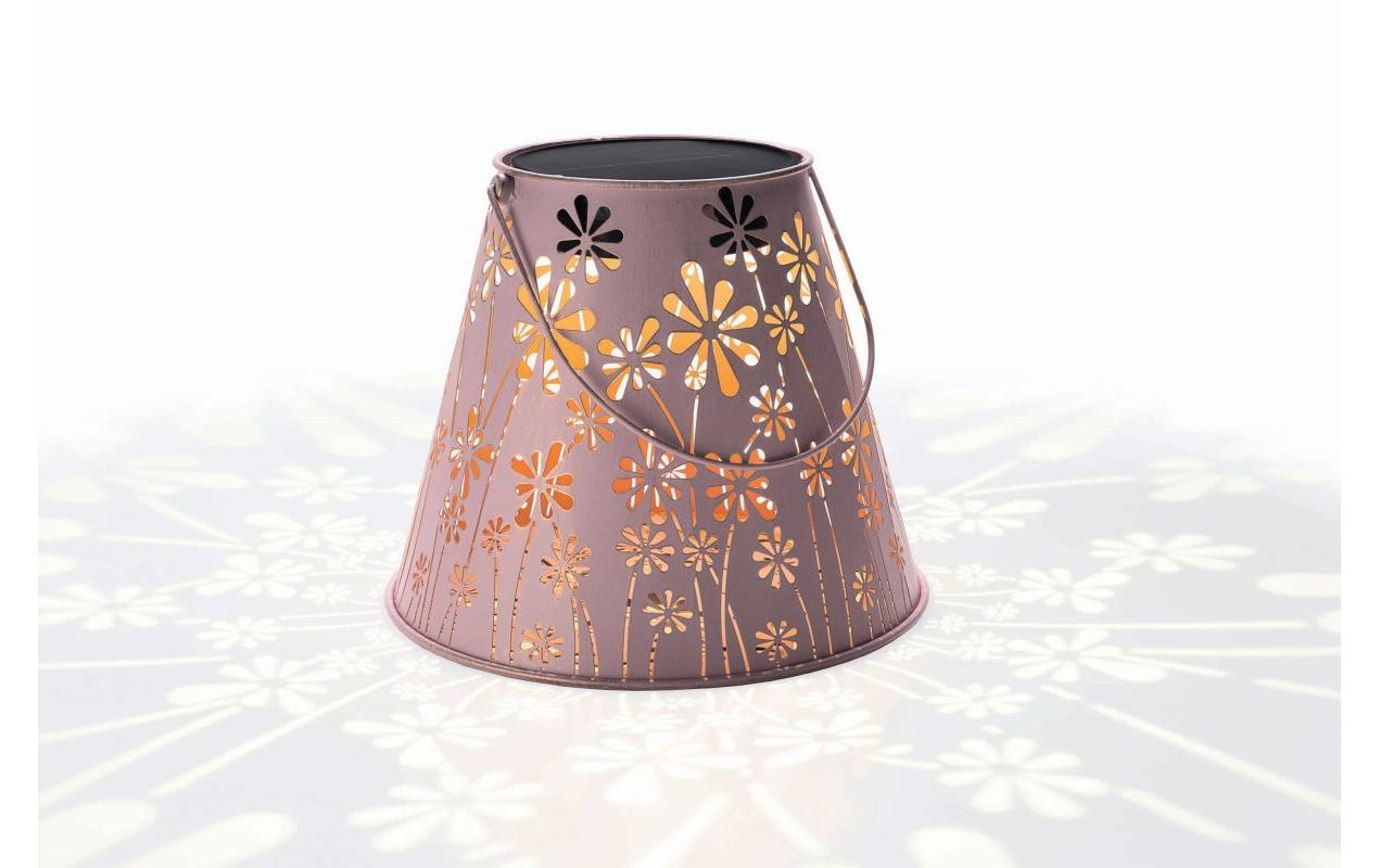 STT Solar Antic Lantern Daisy 1 LED ww, 26x21cm, old rose