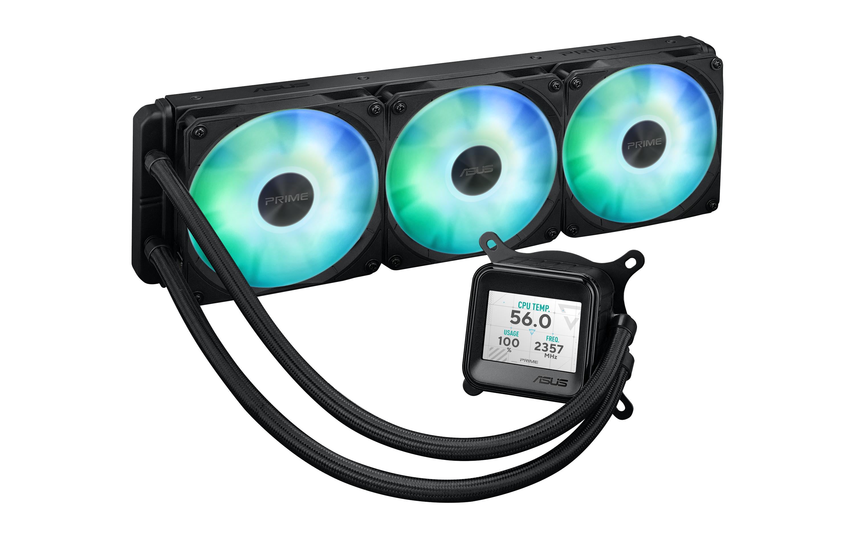 Asus PRIME LC 360 ARGB LCD Liquid CPU Cooler, 3x120mm ARGB, LCD