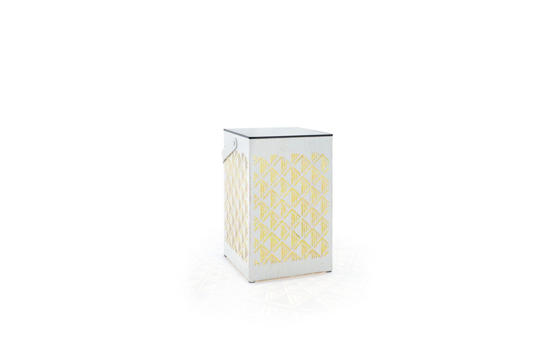 STT Recharge USB Lanterne Muster 1LED, ww, 15x24.5cm, Timer 6/18