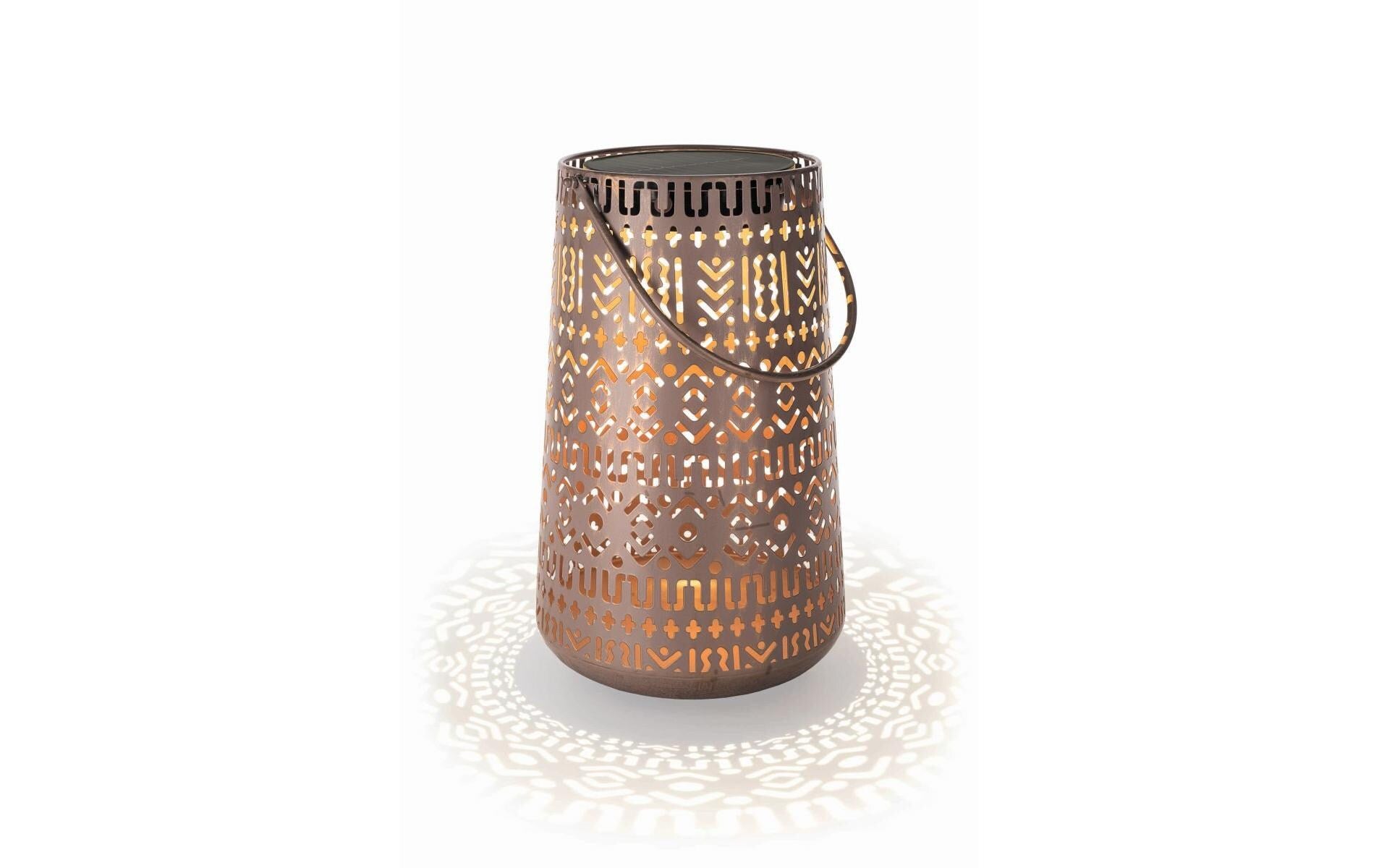STT Solar Antic Lantern Boho 1 LED ww, 32.5x20cm, braun