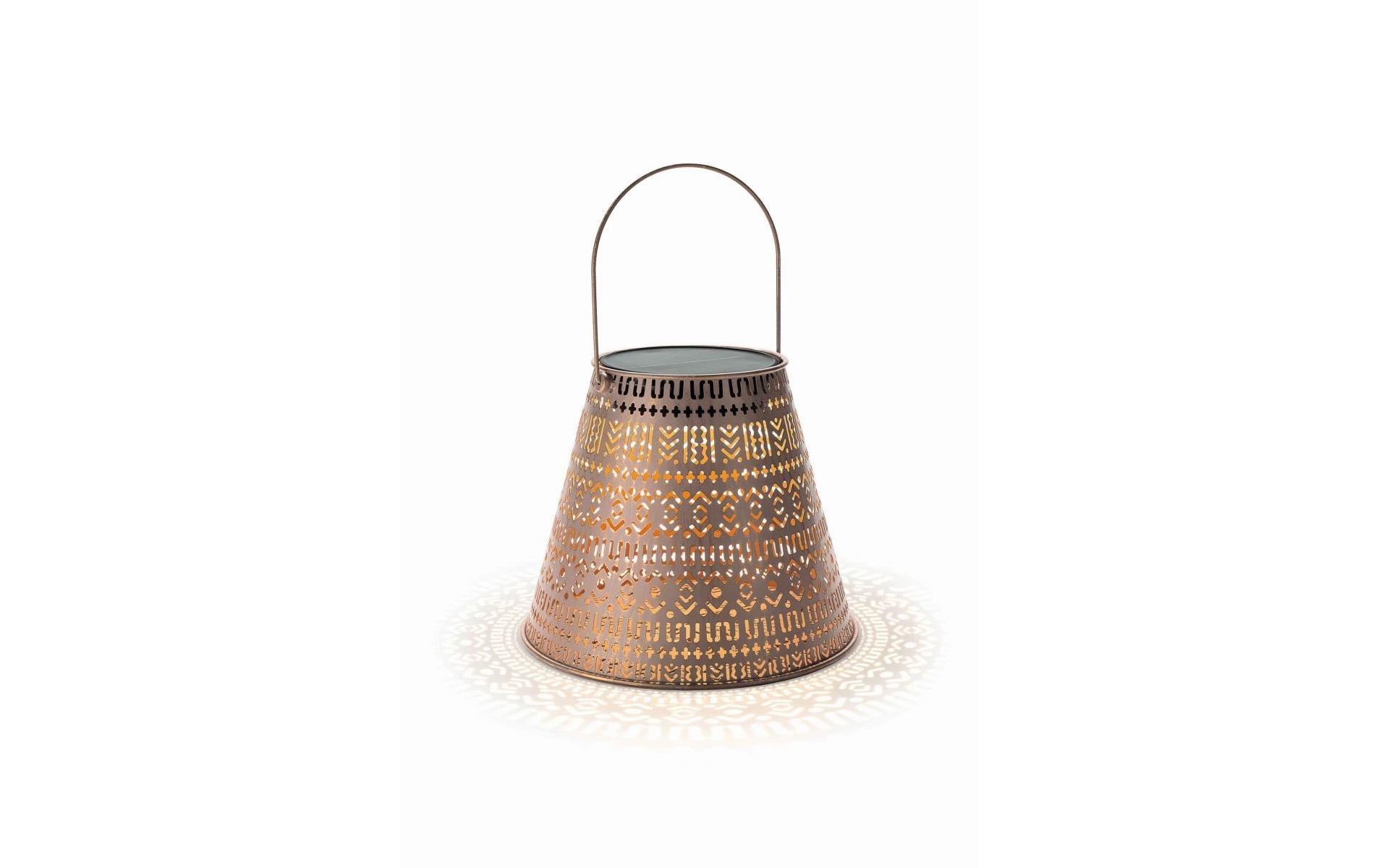 STT Solar Antic Lantern Boho 1 LED ww, 26x21cm, braun