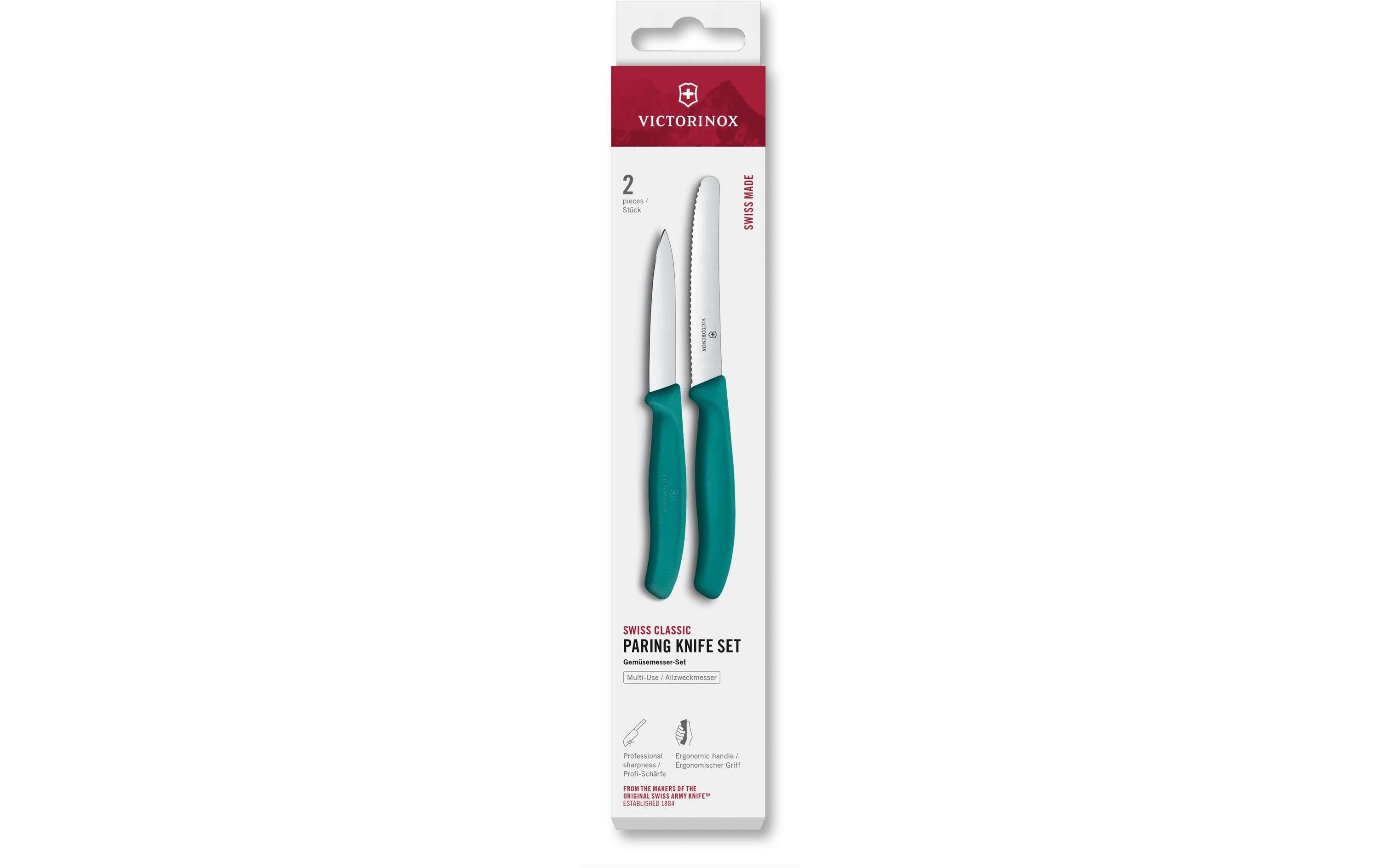 Victorinox Classic Gemüsemesser Set grün Set 2tgl, 8+10cm Gemüse/Tomaten