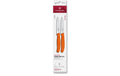 Victorinox Classic Gemüsemesser 10cm orange Set 2tgl, gerader + Wellenschliff Mittelsp.