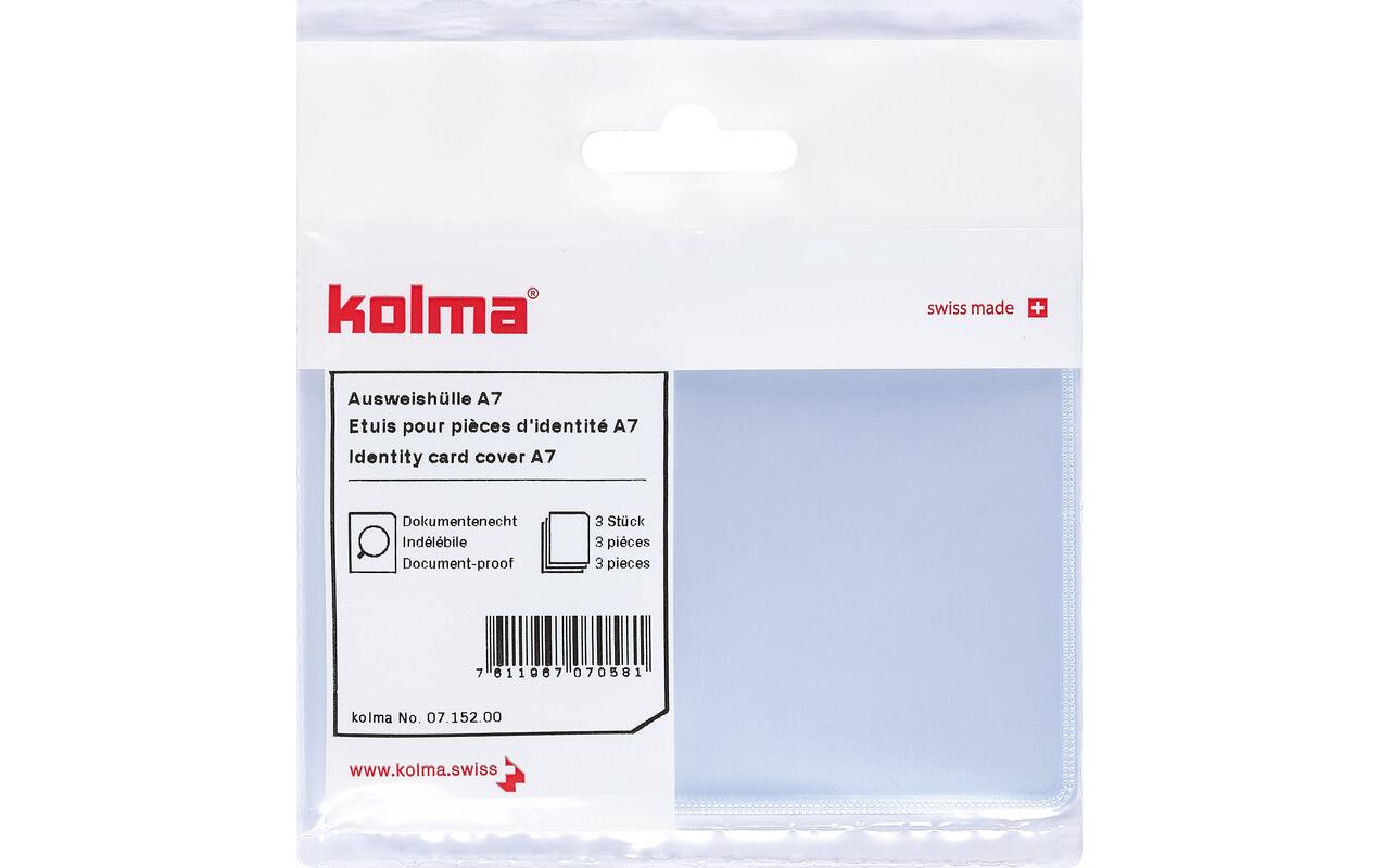Kolma Ausweishülle A7 3er Beutel dokumentenecht