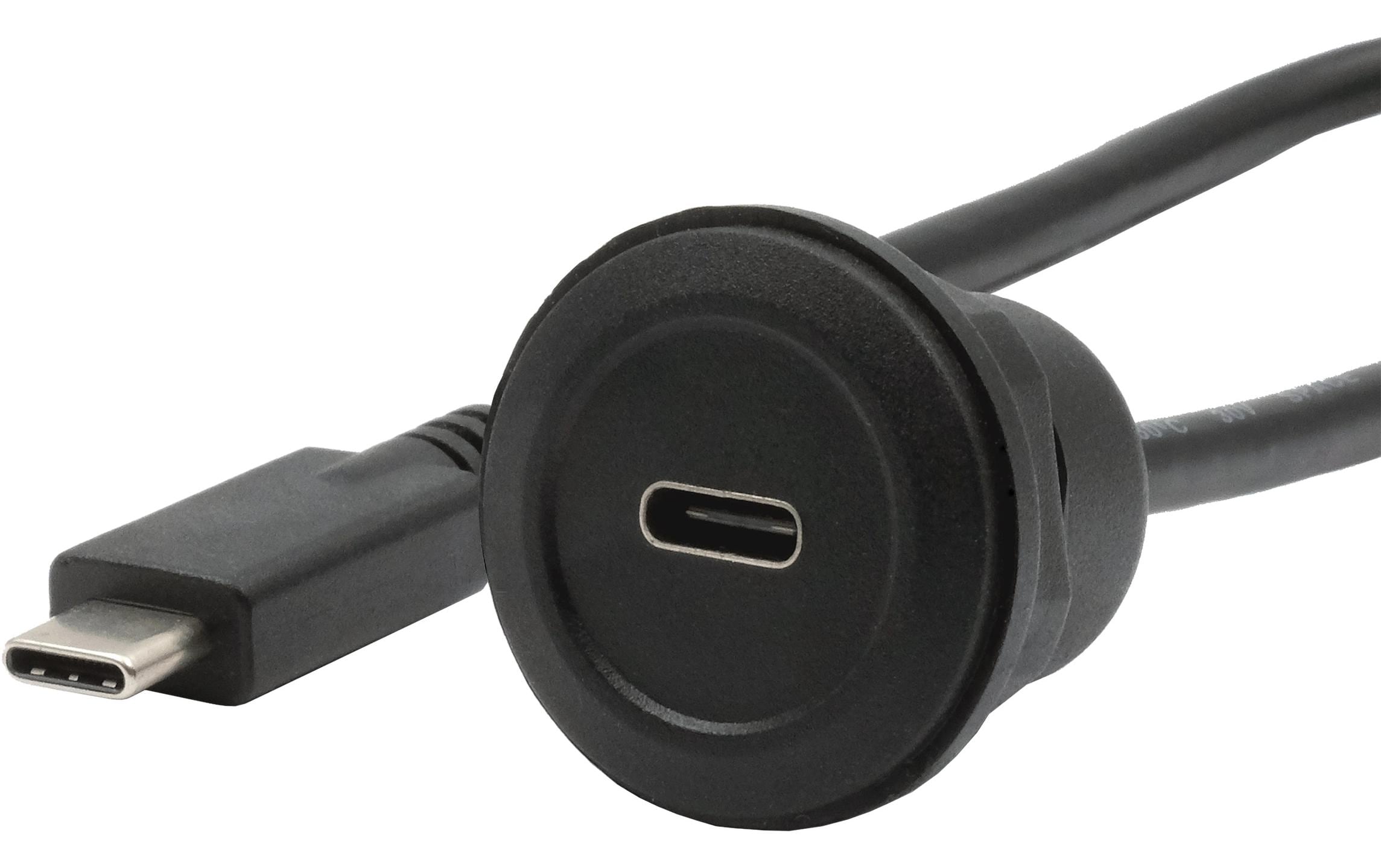 EXSYS EX-49222, Einbau-Adapter USB-C USB 3.2 Gen2, Buchse-Stecker, 30cm