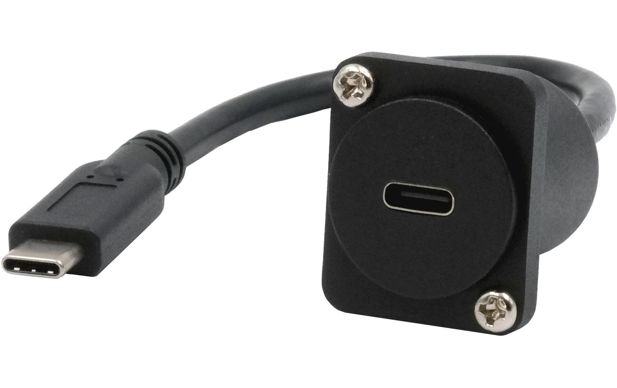 EXSYS EX-49166, D-Typ Adapter USB-C USB 3.2 Gen2, Buchse-Stecker, 20cm